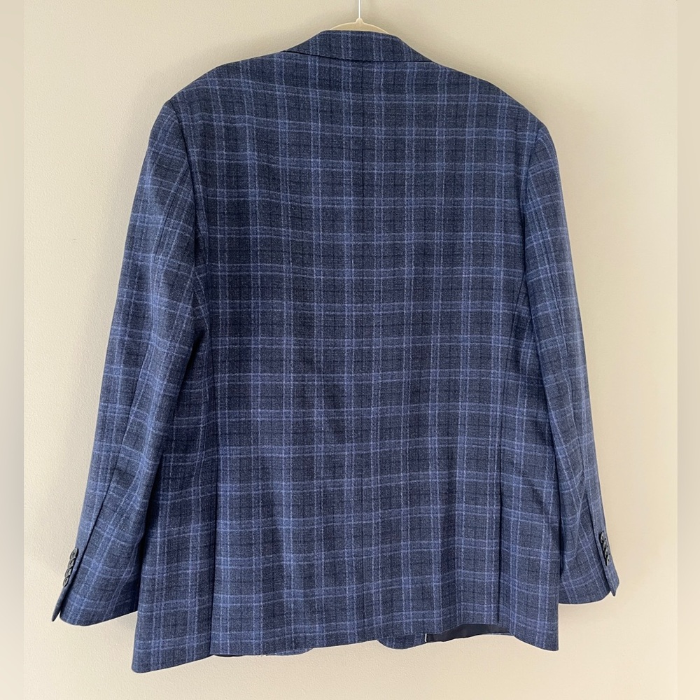 Joseph Abboud Navy Checkered Blazer - Picture 3 of 11